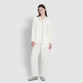 JAJU [JAJU/자주] 여 이중지 파자마 세트_아이보리 [JAJU] Women's Double Fabric Pajama Set_Ivory