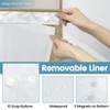 EUTXL Beige Stall No Hook Shower Curtain with Snap in