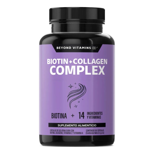 Biotin Collagen Complex - Contiene Biotina Colgeno 15 Ingredientes Y