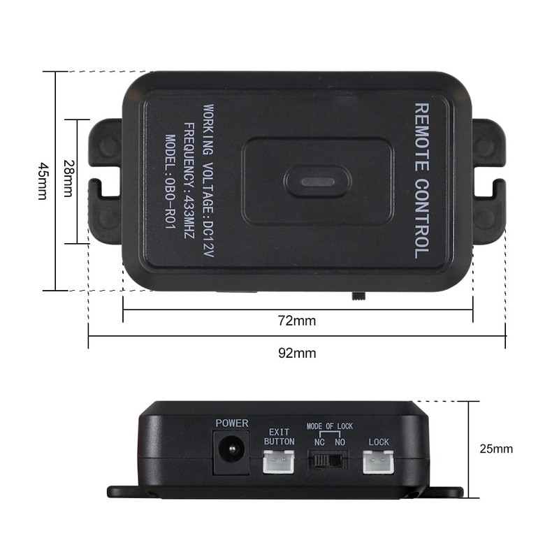 FUSYTULY Full Access Control System Kit Wireless 433MHz Door Opener