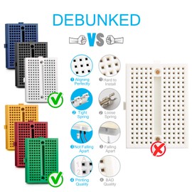 Chanzon 6 pcs Mini Breadboard with 170 Tie Points SYB-170 Solderless Prototype Kit (6 Different Color) PCB Bread Board Plus Adhesive Back for Small DIY Kits Arduino Raspberry rasp Pi Proto Project