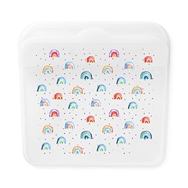 Simple Modern Reusable Sandwich Bags Silicone Food Storage Snack Bag - Plastic Free, Microwave/Freezer/Oven Safe, Sammie 18oz (Sandwich) Pattern: Rainbow Dream