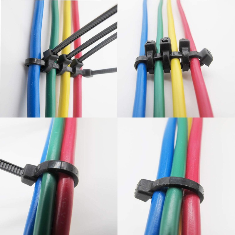 Superun Black Zip Ties 4 Inch, 18 Lbs Tensile Strength