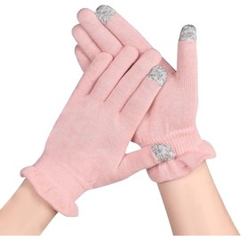 AovYoo Moisturising Touchscreen Gloves Dry Hands Cotton Gloves for Eczema and Protecting Skin Spa Hand Mask Gloves (XS, Count, 1)