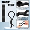 Honeydak 100 Pcs Pant Clips Black Plastic Hanger Clips for