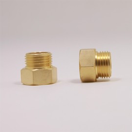 XLHippo G 1/2 BSP Male to US 1/2 NPT Female Thread Converter Adapter (2-Pack), Solid Brass Pipe Fitting，Water Hose Adapter, British to US Gauge Sensor Sender Adapter BSP NPT Thread Converter