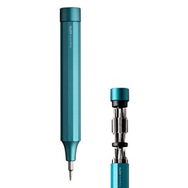 HOTO Precision Screwdriver Sets, 24-in-1 Manual Screwdriver Set, Screwdriver Set with 24 pcs Tough S2 Steel Bits, Manual Pen Shape, Ideal for Electronics, Glasses and Bracelets, Dark Turquoise