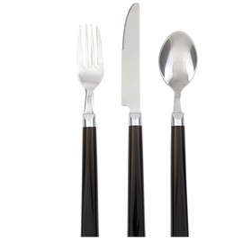 Gibson 12pc Palmdale Dinner Flatware Set- Black