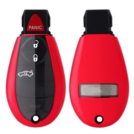 Horande TPU Protector Key Fob Cover Case fit for Dodge Ram 1500 2500 3500 GQ4-53T Grand Caravan Chrysler Town and Country Cherokee Keyless Entry Key Fob (Red)