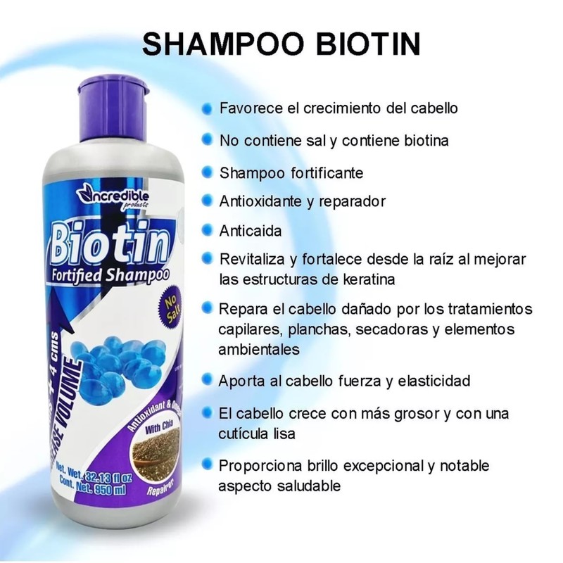 Five Brothers Products Ncredible Biotin Shampoo 32.13 Fl oz Antioxidant