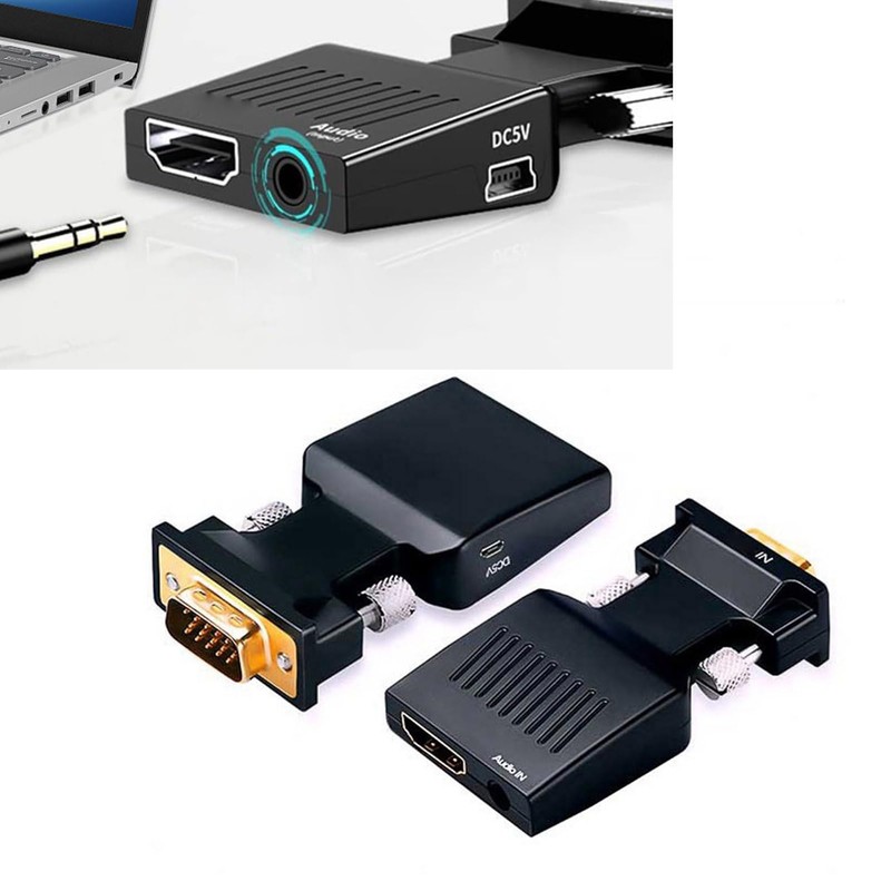VGA to HDMI Adapter Adapter, VGA Source to HDMI Display