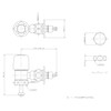 Kakudai 732-031-13 Washing Machine Tap, Top Portion, Comes with Stopper