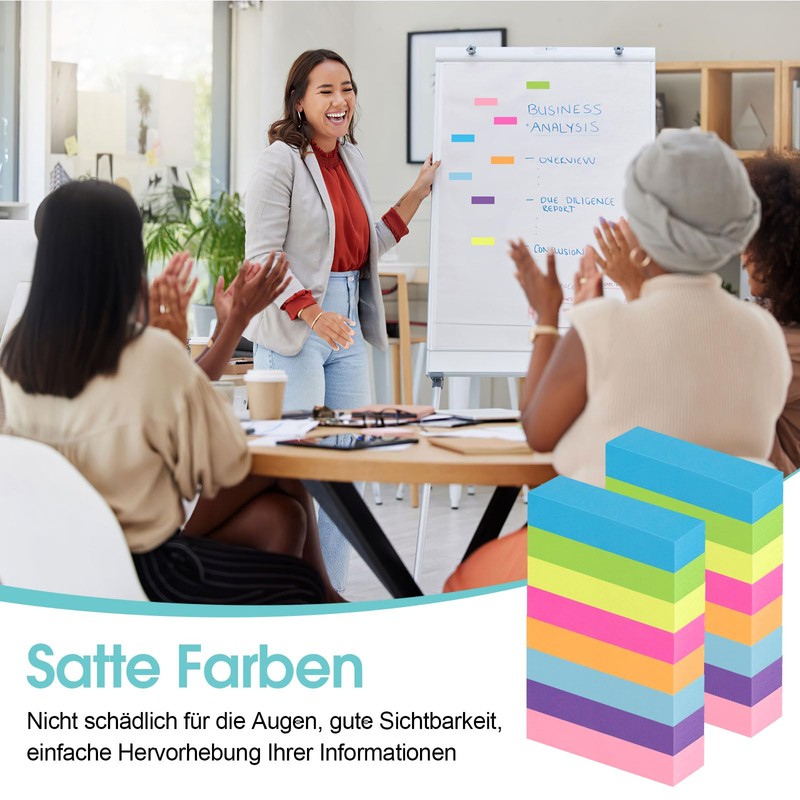 Pack of 2400 Sticky Notes, Sticky Notes, Small Pastel Sticky