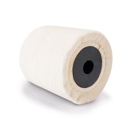 Scheppach Cotton Brush for Satin Machine MRS1300 Renovation Sander, 100 mm Width, 120 mm Diameter, Sanding Roller for Marble as well as Painted & Unpainted Metals, Suitable for Polishing and Brushing