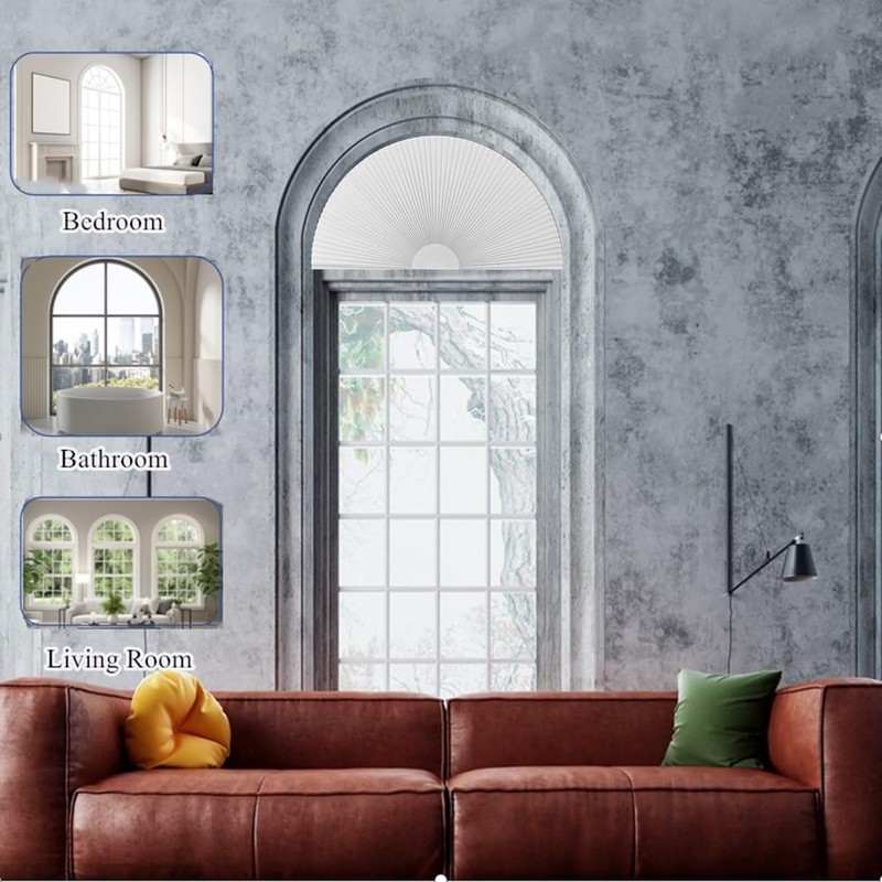 Arch Window Shade Blackout Cellular Shades Half Circle Moon Window