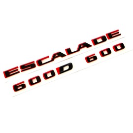 3Pack Escalade 600 600D Rear Liftgate Emblem 3D Badge Letter 84787581 23440294 84740919 Compatible with fits Escalade (Redline)