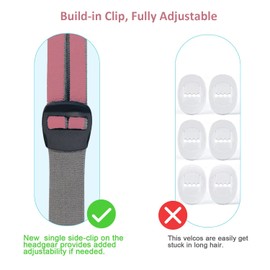 Upgraded Airfit P10 N30 Headgear Strap Nasal Mask Replacement Straps Supplies Fully Adjustable Design Quickfit Compatible With Airfit P10 N30 Airsense 10 11 Nasal Pillow Mask System (Pink 2-Pack)