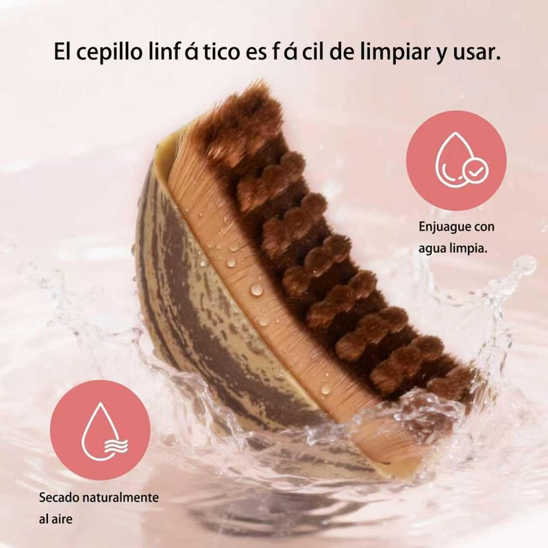Cepillo de masaje facial para contorno linfático, ergonómico.