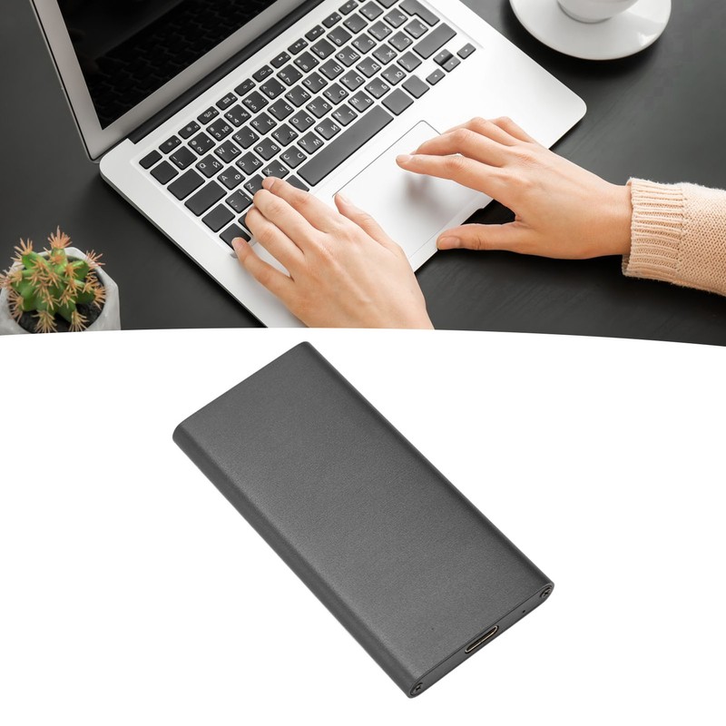 Tyep C to MSATA Enclosure Aluminum Alloy USB3.1 Gen2 Type