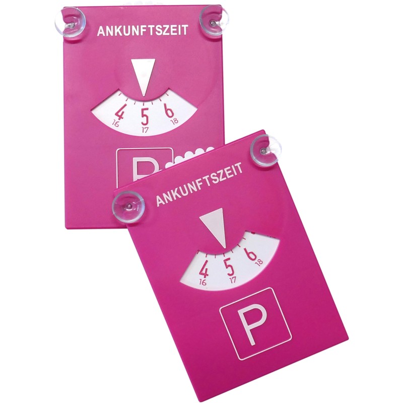 carstyling XXL Parking Disc Pink with Suction Cup