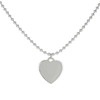JewelryWeb 925 Sterling Silver Womens Love Heart Charm Beaded Necklace