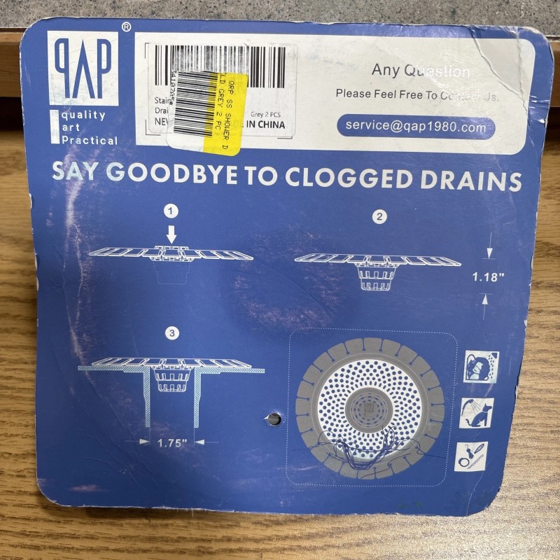 qAp Pack of 2 - qAp Stainless Steel Drain Shield