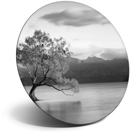 Destination Vinyl ltd Magnet for Refrigerator, Fridge BW - Cute Lake Wanaka New Zealand for Office, Cabinet and Whiteboard, Magnetic Stickers, 39214