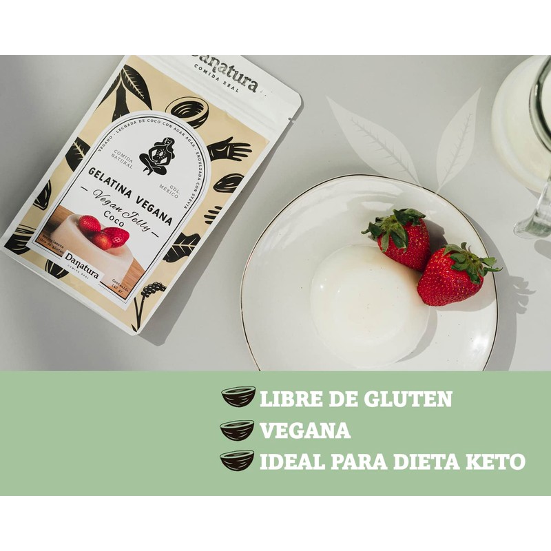 Gelatina Vegana con Agar Agar Coco