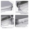 Tamicy Metal Rectangular Empty Hinged Tins - Pack of 40