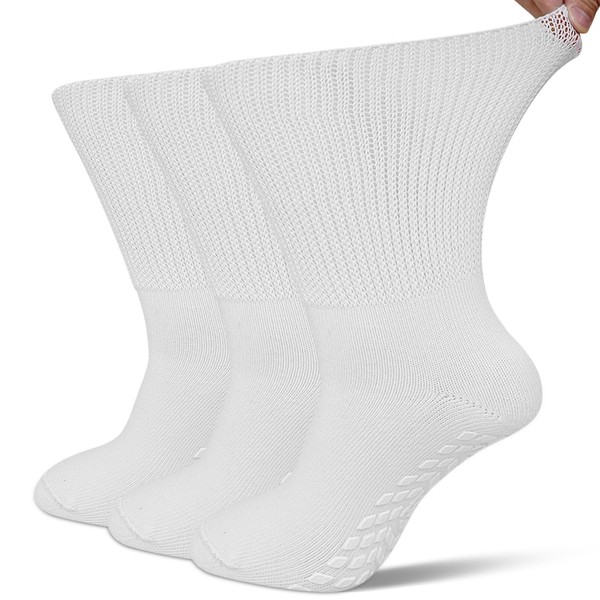 AMITOFO Diabetic Socks for Men Women: Non-Binding Edema Socks, Extra