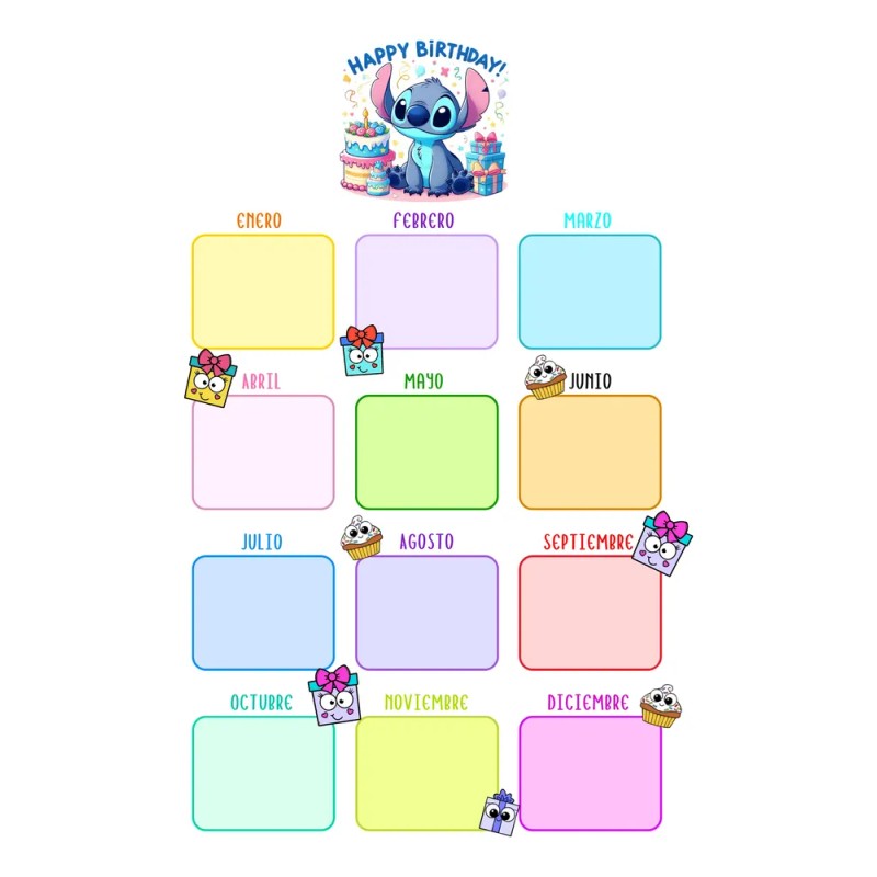 Planificador Planner Semanal Stitch Personalizado