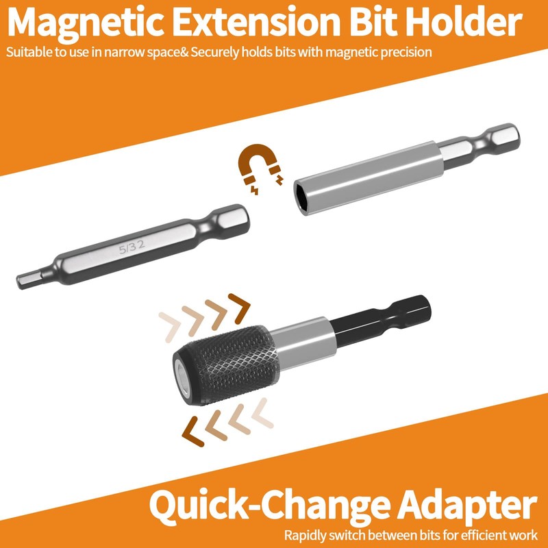ENERTWIST 228 Pcs Screwdriver Bit Set, CR-V 1/4" Hex Shank