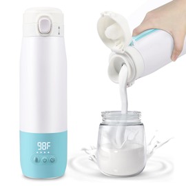 Babyflaschenwärmer,Elektrischer Babymilchwärmer für unterwegs für unterwegs 5 Temperaturstufen & 6 Zeitoptionen Präzise Temperaturkontrolle Schnelle Erwärmung