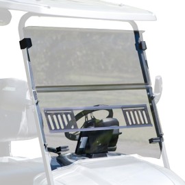 RED DOT Vented Clear Golf Cart Windshield Compatible with Star EV Sirius Golf Carts | 1/4 Inch Acrylic | Made in the USA
