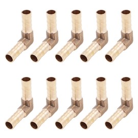 WANGCL 10PCS brass hose fittings 8mm gas fittings 90 degree hose connector for Air water oil gas fuel hose connections