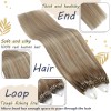 Ugeat Extensiones Cabello Natural Balayage Color Marrón 14in 50gr