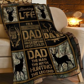 Deer Camo Blanket Deer Throw Blankets Gifts for Men Boys Dad Plush Cozy Flannel Fleece Ultra Soft Fuzzy Hunting Party Blanket for Bed Couch Sofa 50"X40"