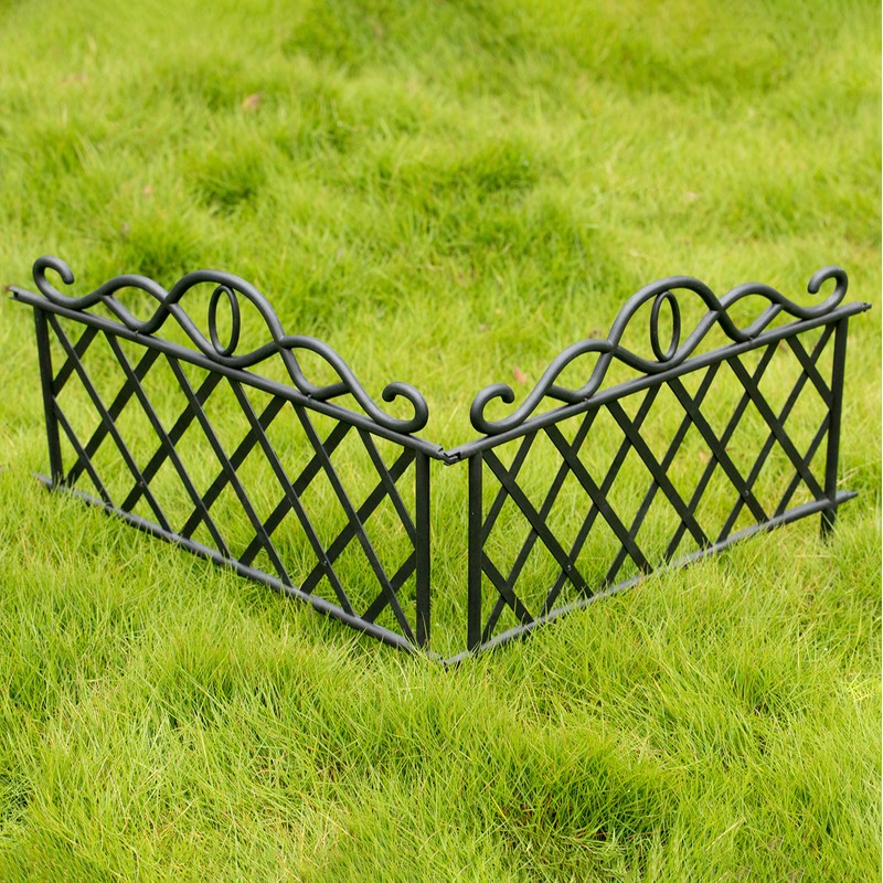 Plastic Garden Edging Border Fence, Flower Bed Barrier, Set of