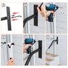 iMomwee Black Stair Handrail 16 Inch, Outdoor Handrail for 1-2