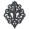 Lulu Decor, Cast Iron Fleur De Lis Decoration Plaque (Plaque)