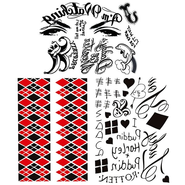Kotbs 3 Sheets Halloween Temporary Tattoos for Women Men, Waterproof Fake Tattoo Stickers for Kids School Show Halloween Costume Accessories and Parties
