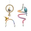 Bird Rope Perch Gradient Bendable 3Pcs Stand Bird Cage Climbing