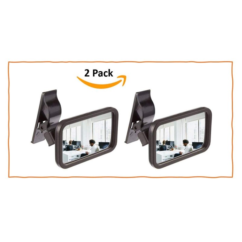 Clip-On Rear View Mirror for PC Monitors or Anywhere by