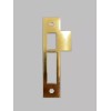 Antique Style Door Strike Plate, Mortise, Keeper, Striker, Brass, 4-3/8”