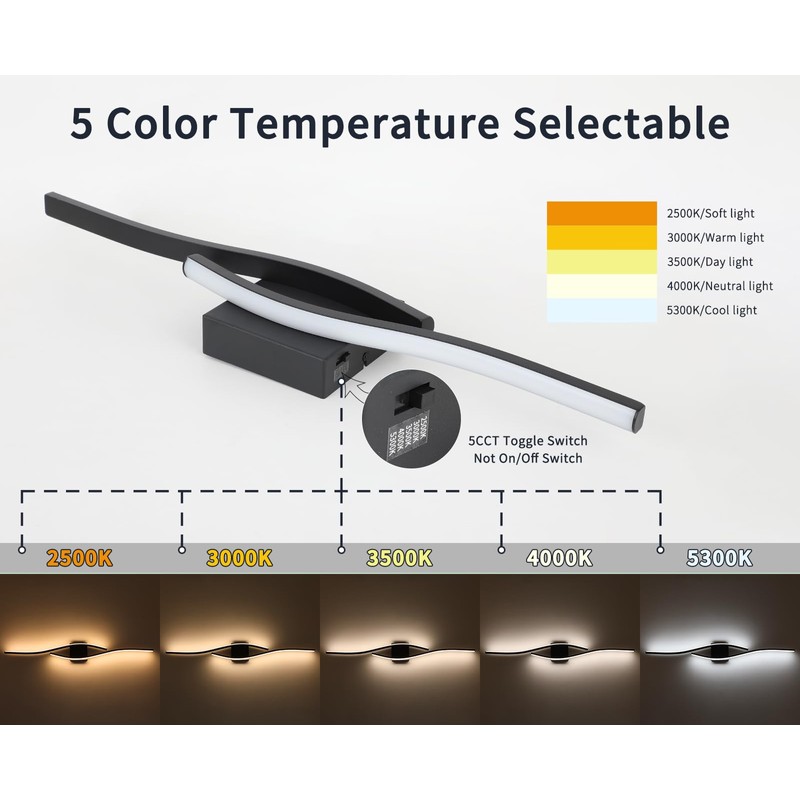 Joossnwell Bathroom Light Fixture Over Mirror 39.37 Inch Vanity Lights