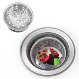 YUXIANLB 200PCS Kitchen Sink Strainer Mesh Bag Disposable Residue Filtering Bag Mesh Sink Strainer Bags Anti Clogging Elastic Kitchen Sinks Strainers Filter Meshes Fits Most Sizes of Sinks Straineras