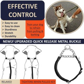 DEYACE Martingale Collar for Dogs Large Breed, Adjustable Reflective Dog Collar Martingale with Buckle