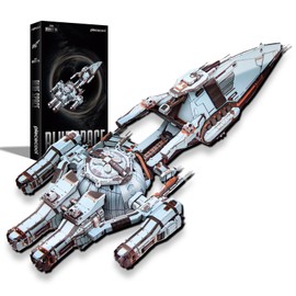 Piececool 3D Puzzle Metal Blue Space Starship, Three-Body Problem Universe Battleship Craft Model Kits for Adults to Build, Stainless Steel 3D Puzzles Adult Teens, Decoration, Collection, 259 Pieces