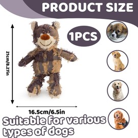 Indestructible Robust Bear Dog Toys, Plush, Soft Squeaky, For Aggressive Chewers, Indestructible Dog Toys for Aggressive Chewers