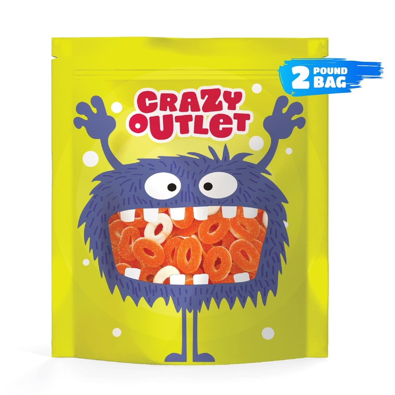 Peach Rings - 2 Pound Bulk Pack - Gummy Candy